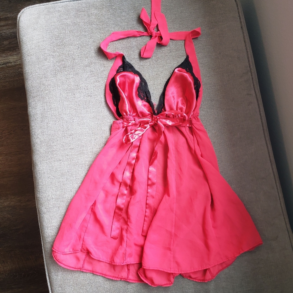 Victoria's Secret Red/Black Babydoll size M